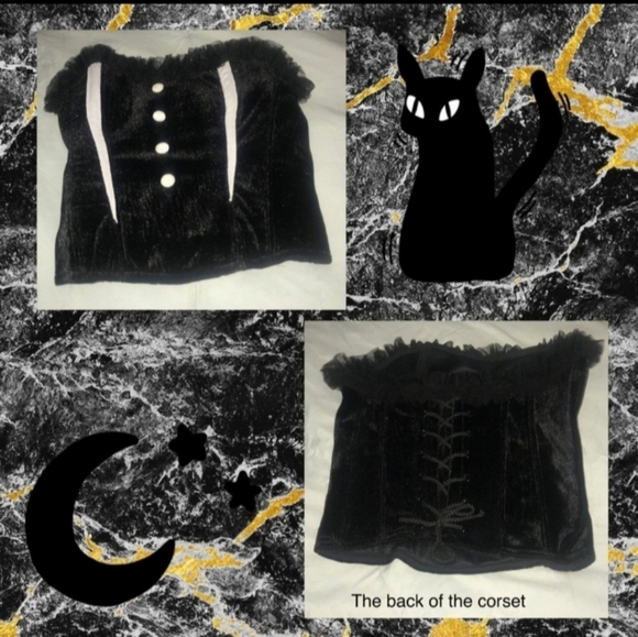 SUNNYWOOD BRAND "MOONLIGHT KITTEN!" WOMENS BLACK CAT COSTUME SIZE S/M NEW! - Picture 4 of 12